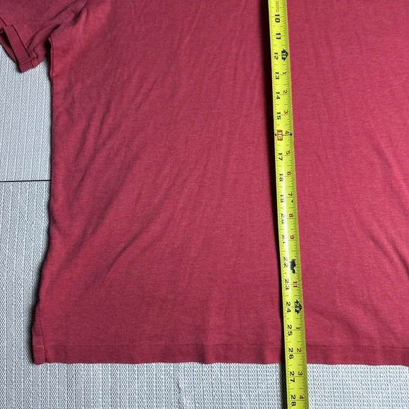 Ralph Lauren Polo Shirt Men's Large Coral Pink Custom Slim Fit Flesh Pony Soft - Picture 3 of 5